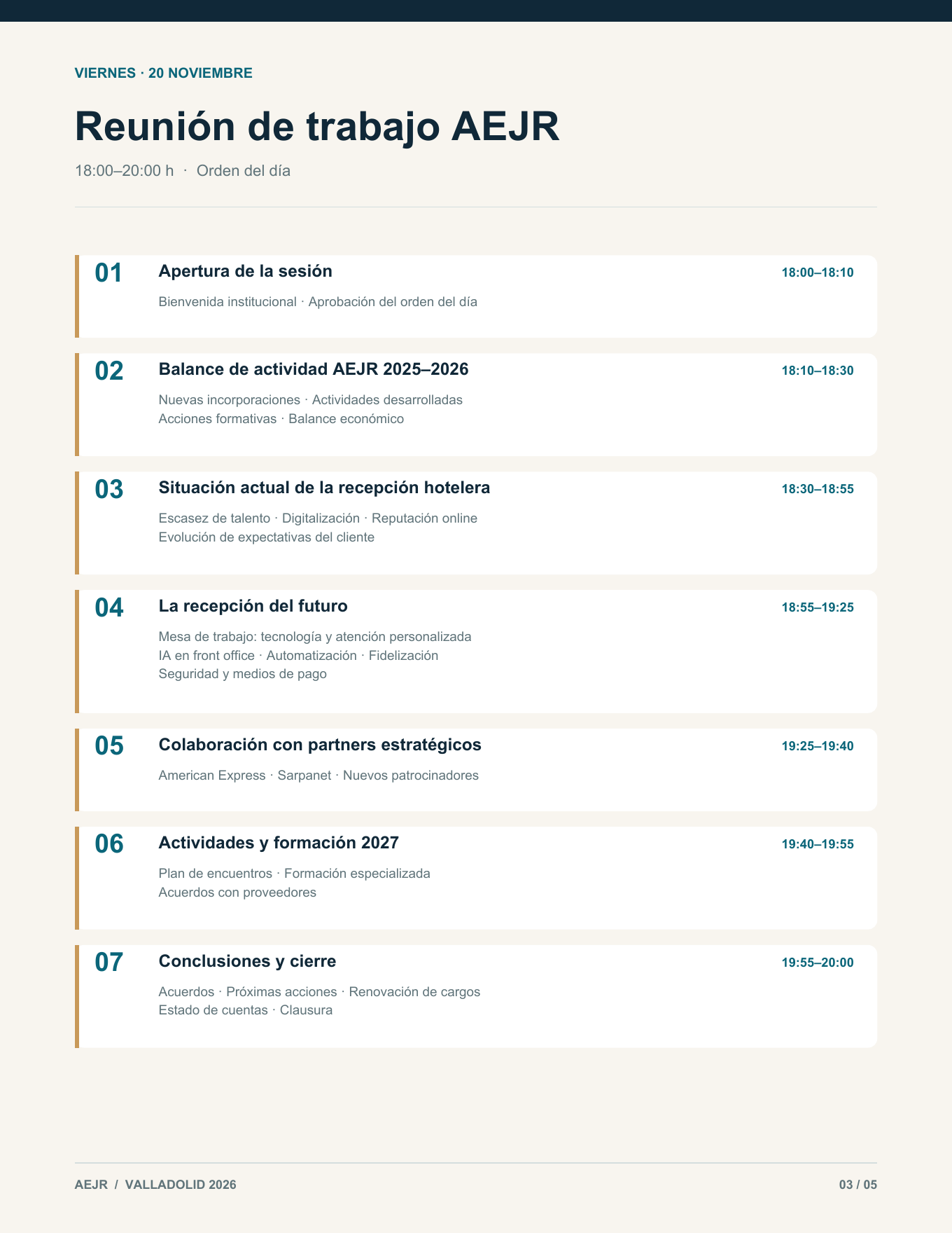 Programa del congreso, página 3