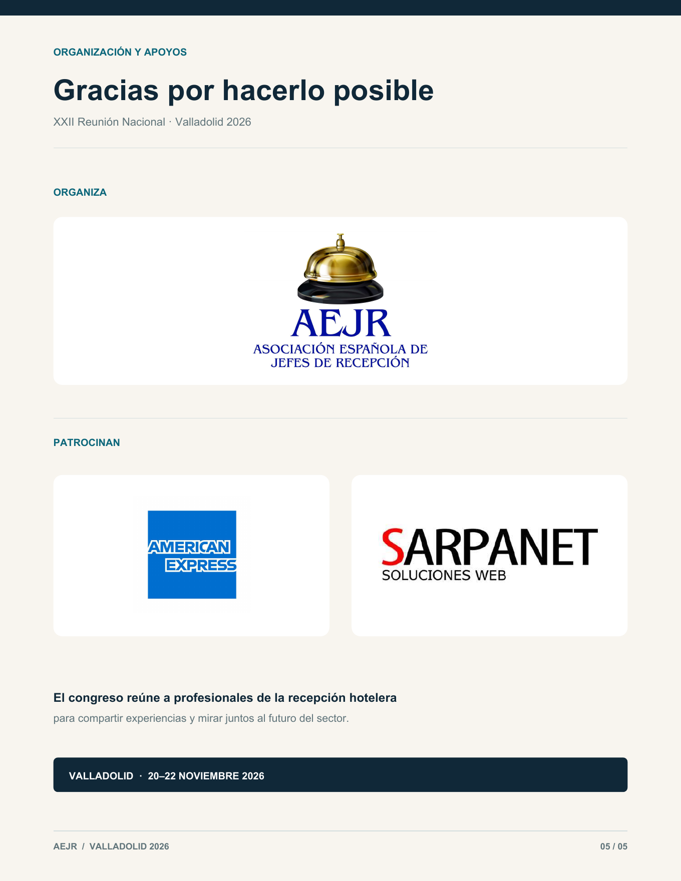 Programa del congreso, página 5
